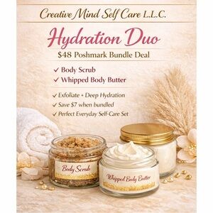 Creative Mind Self Care Exfoliating Body Scrub and Whipped Body Butter Set